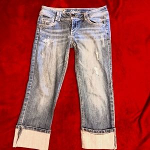 Candie's Cuffed Capri Jeans Sz Jr's 5